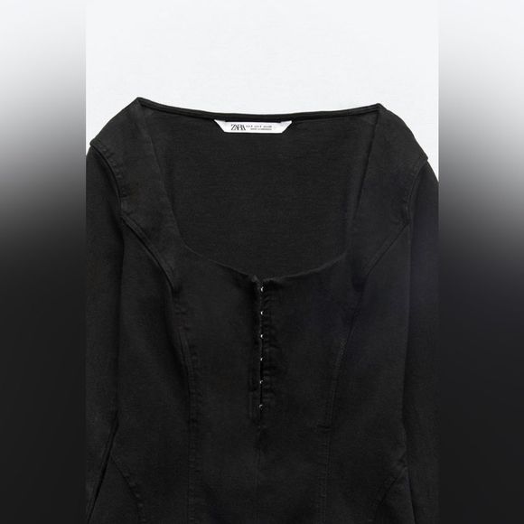 NWT ZARA DENIM DRESS - Picture 8 of 9